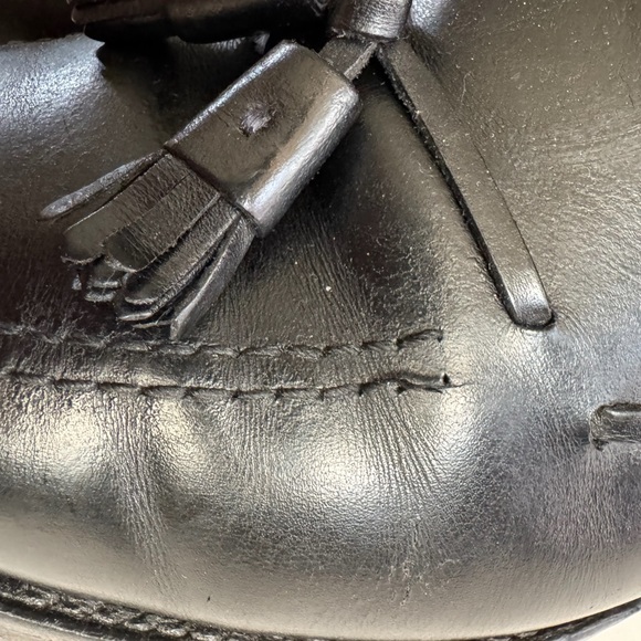Allen Edmonds Grayson Black Leather Tassel Loafers Dress Shoes Size 10 READ main image 5